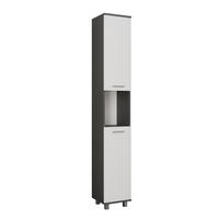 HOCHSCHRANK Ilias Anthrazit/Weiß 30.2 x 190 cm mit 2 Türen - Anthrazit/Weiß, Holzwerkstoff (30.2/190/30cm) - Vicco