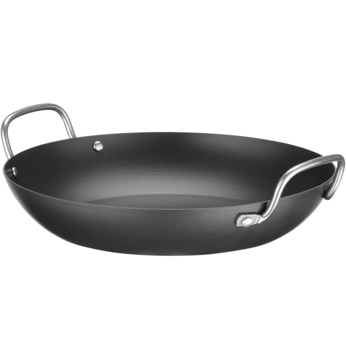 UNIVERSAL-SERVIERPFANNE aus Kohlenstoffstahl, Durchmesser 243 mm - Schwarz, Metall (28/24.3/7.8cm) - Hendi