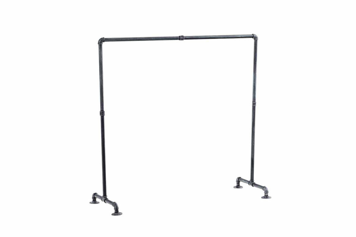 KLEIDERSTÄNDER 120 cm-silber-Metall - Silberfarben, Metall (120/150/55cm) - CLP