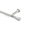 INNENLAUF-GARDINENSTANGEN-SET Siteno Sitra 280 cm (geteilt in 2 x 140 cm), 1-läufig, 20 mm Ø Weiß - Weiß, Metall (280cm) - INTERDECO
