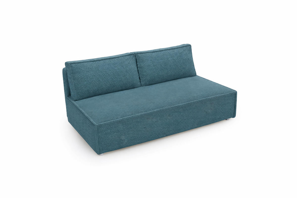 SCHLAFSOFA Mit Bettkasten DUO, Stoff Poso, Azurblau - Blau, Holz (198/89/90cm) - Kaiser Möbel