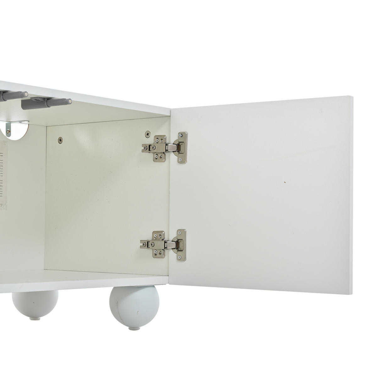 TV-LOWBOARD 200/40/44 cm Weiß aus Spanplatte mit 3 Türen - Weiß, Holzwerkstoff (200/44/40cm) - OKWISH