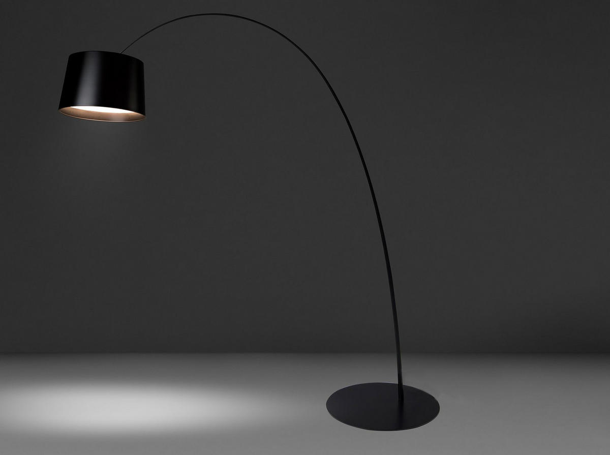 STELEUCHTE Verstellbare Stehleuchte aus schwarzem Stahl 195/60/214 cm - Schwarz, Metall (60/195/214cm) - ANGEL CERDA