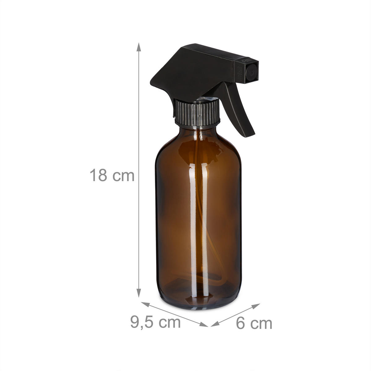 2XSPRÜHFLASCHE - Braun, Glas/Kunststoff (9.5/18/6cm) - Relaxdays