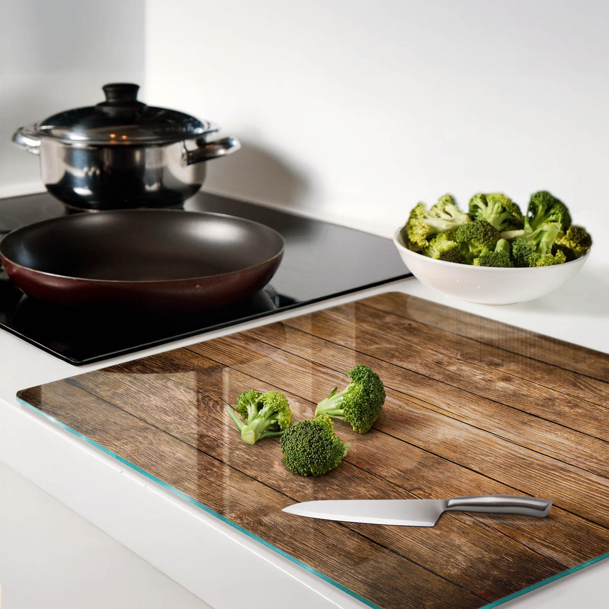 GLASPLATTE 60x52 cm Holz - Braun, Glas (60/0.4/52cm) - TULUP