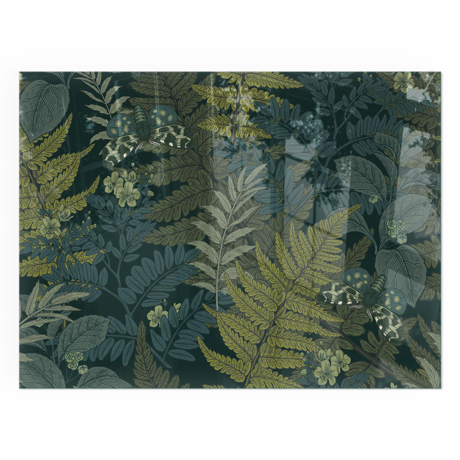 GLASPLATTE für Kamin 80x60 cm - Grün, Glas (80/60/0.4cm) - TULUP