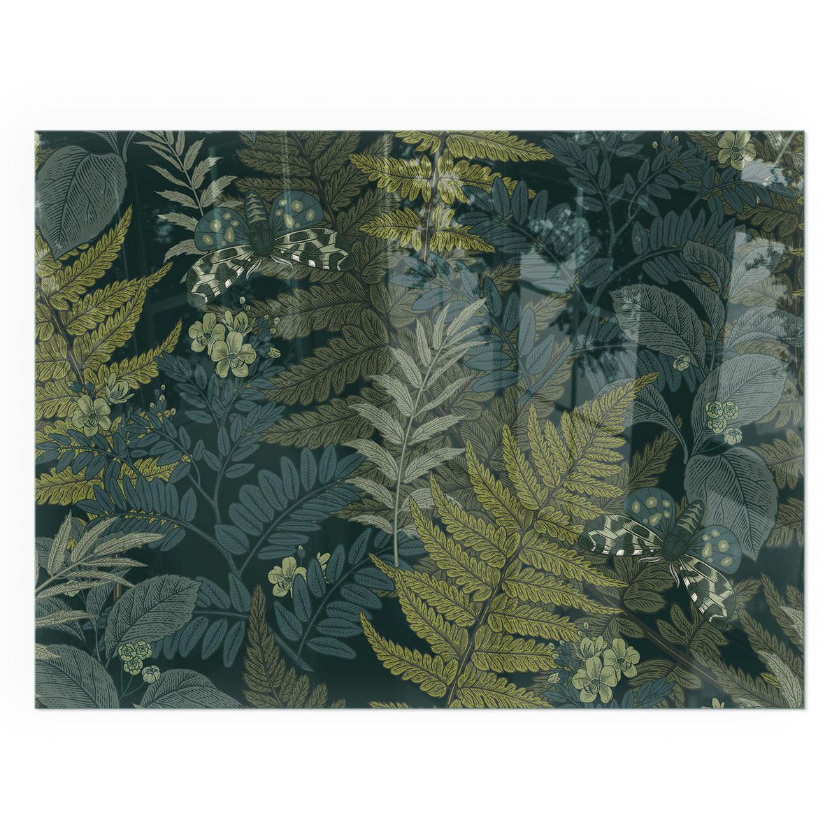 GLASPLATTE für Kamin 80x60 cm - Grün, Glas (80/60/0.4cm) - TULUP