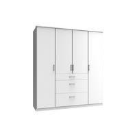 KLEIDERSCHRANK Click in Weiß - Drehtürenschrank 179 cm Breite ohne Spiegel - Weiß, Holzwerkstoff (179/199/58cm)
