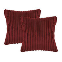 KISSENBEZUG, 2er-Set, 40x40 cm, 100% Polyester, Dunkelrot - Bordeaux, Textil (40/40cm) - Zollner