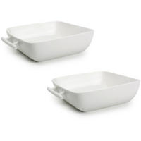 AUFLAUFFORM Yong Squito en - 19 x 19 x 6 cm / 1,4 Liter - Weiß - 2er-Pack - Weiß, Keramik (24/19/6cm)