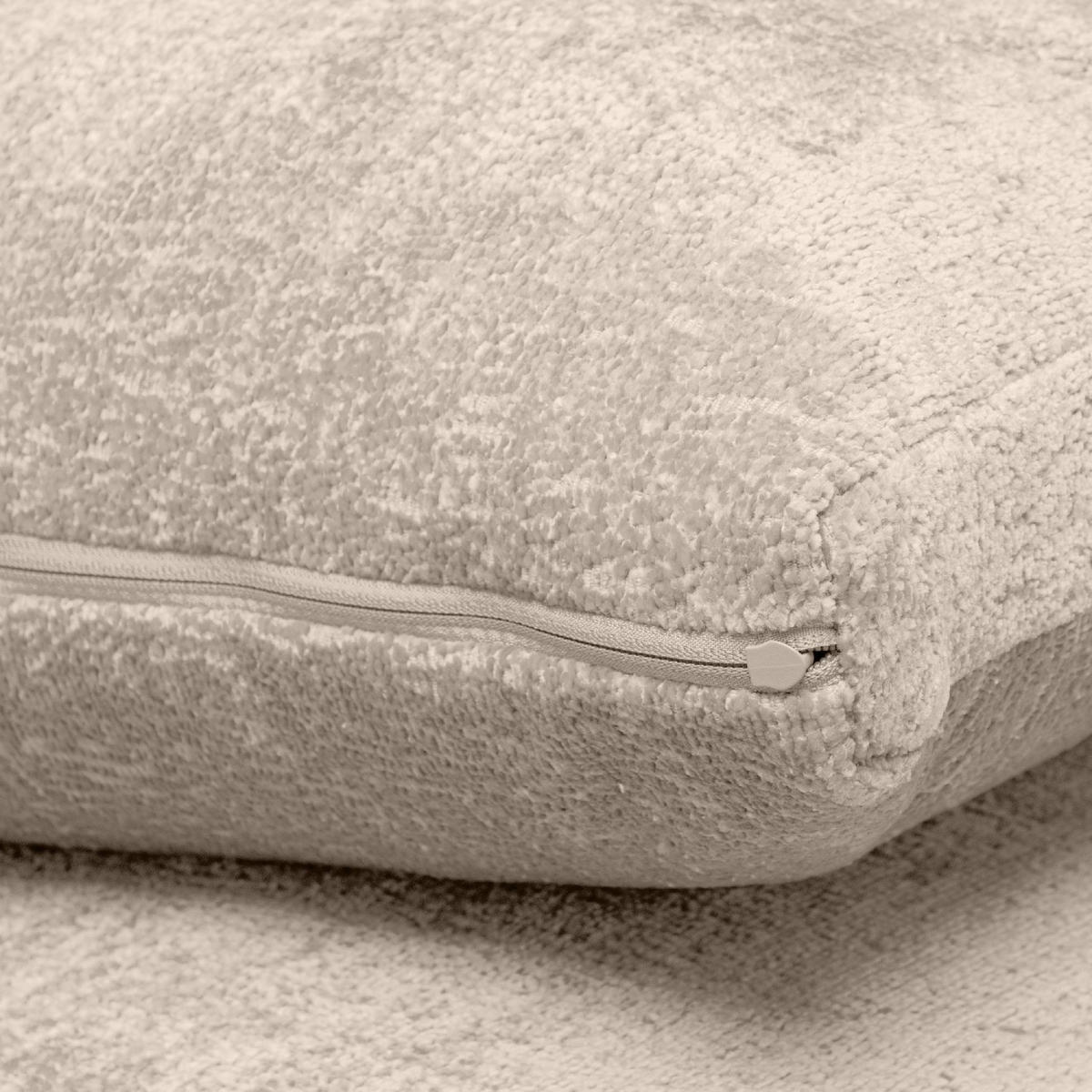 ECKSOFA LINKS BRENTIS Chenille-Stoff, Creme - Creme, Textil (314/224cm) - KONSIMO®