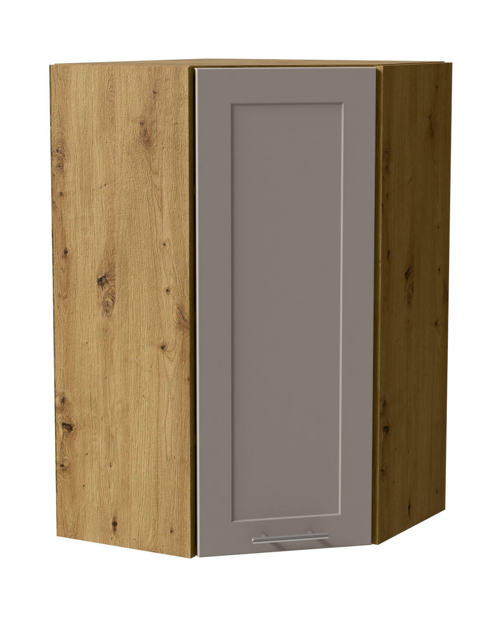 HÄNGESCHRANK Oslo W4/10/60 Eiche Artisan / Kaschmir Matt 60 / 60 / 96cm - Kaschmir/Eiche Artisan, Holz/Holzwerkstoff (60/96/60cm) - Feldmann-Wohnen
