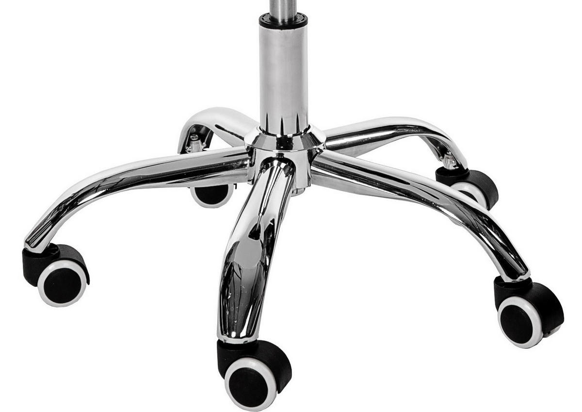 JUGENDDREHSTUHL Weiß / Silber - Silberfarben/Weiß, Textil/Metall (44/90/40cm) - Akord