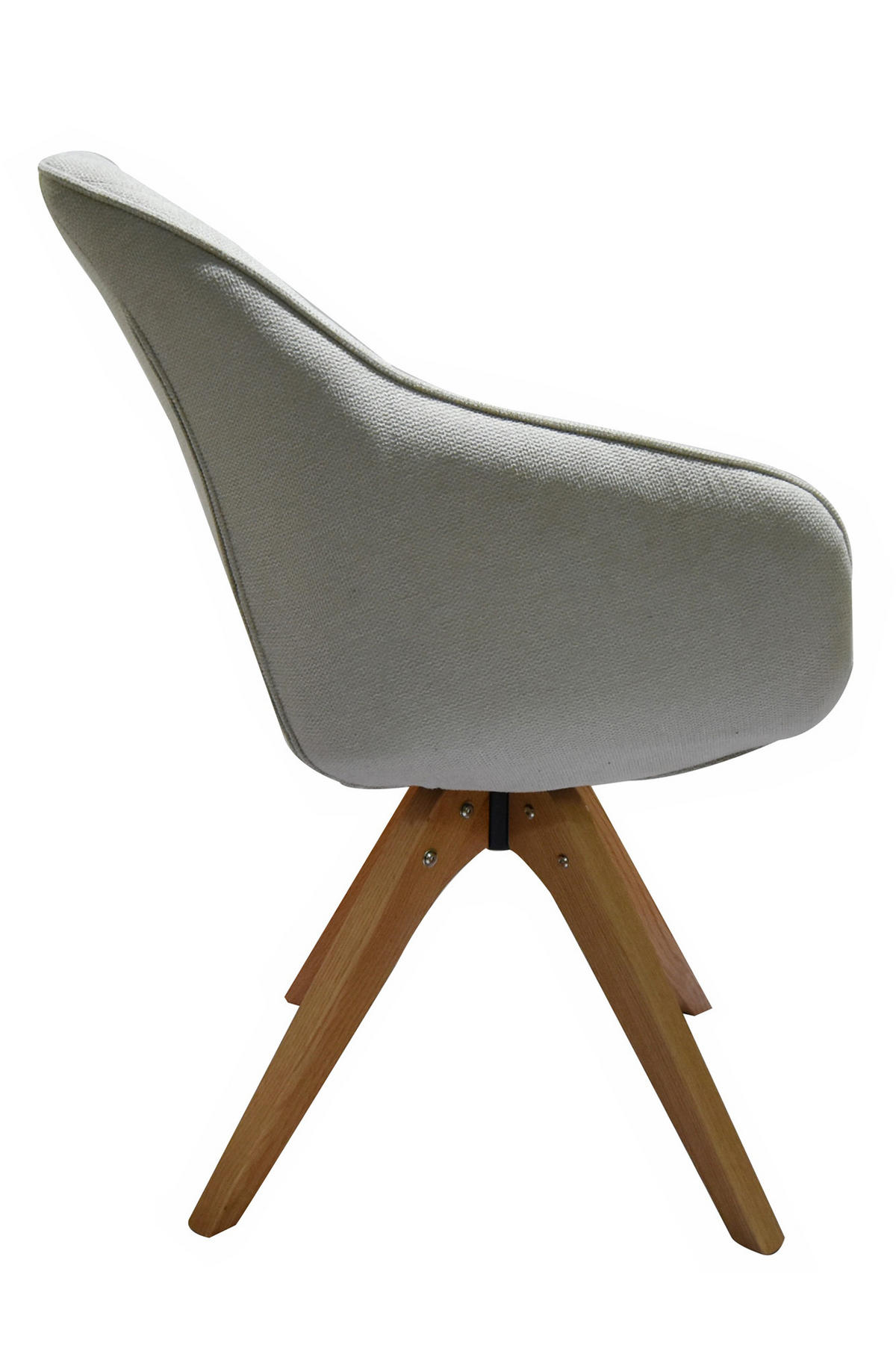 ESSZIMMERSTUHL Sophia Stoff - 360° drehbar - Sitz und Rücken gepolstert - Naturfarben, Holz (58.5/85.5/61.5cm) - TPFLiving