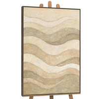 GEMÄLDE Schatten und Sand Schattenfugenrahmen Grau 120x80 cm - Grau, Holz (120/80cm) - YS-art gallery