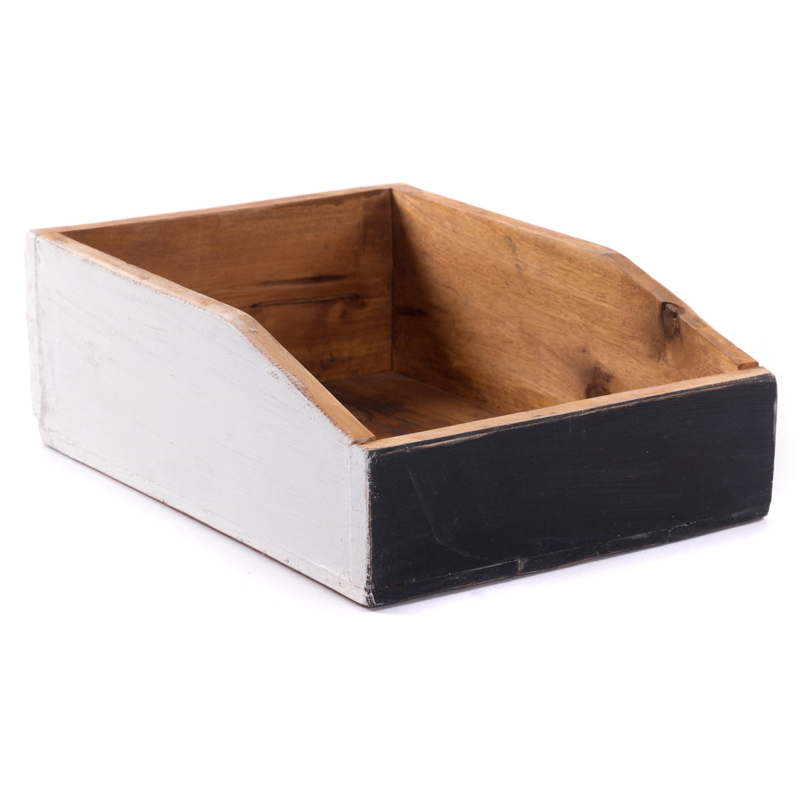 DOKUMENTENABLAGE Carta Mahagoni Holz, mit beschreibbarer Tafel 14 weiß-beschreibbar - Weiß, Holz (33/24/12cm) - DESIGN DELIGHTS