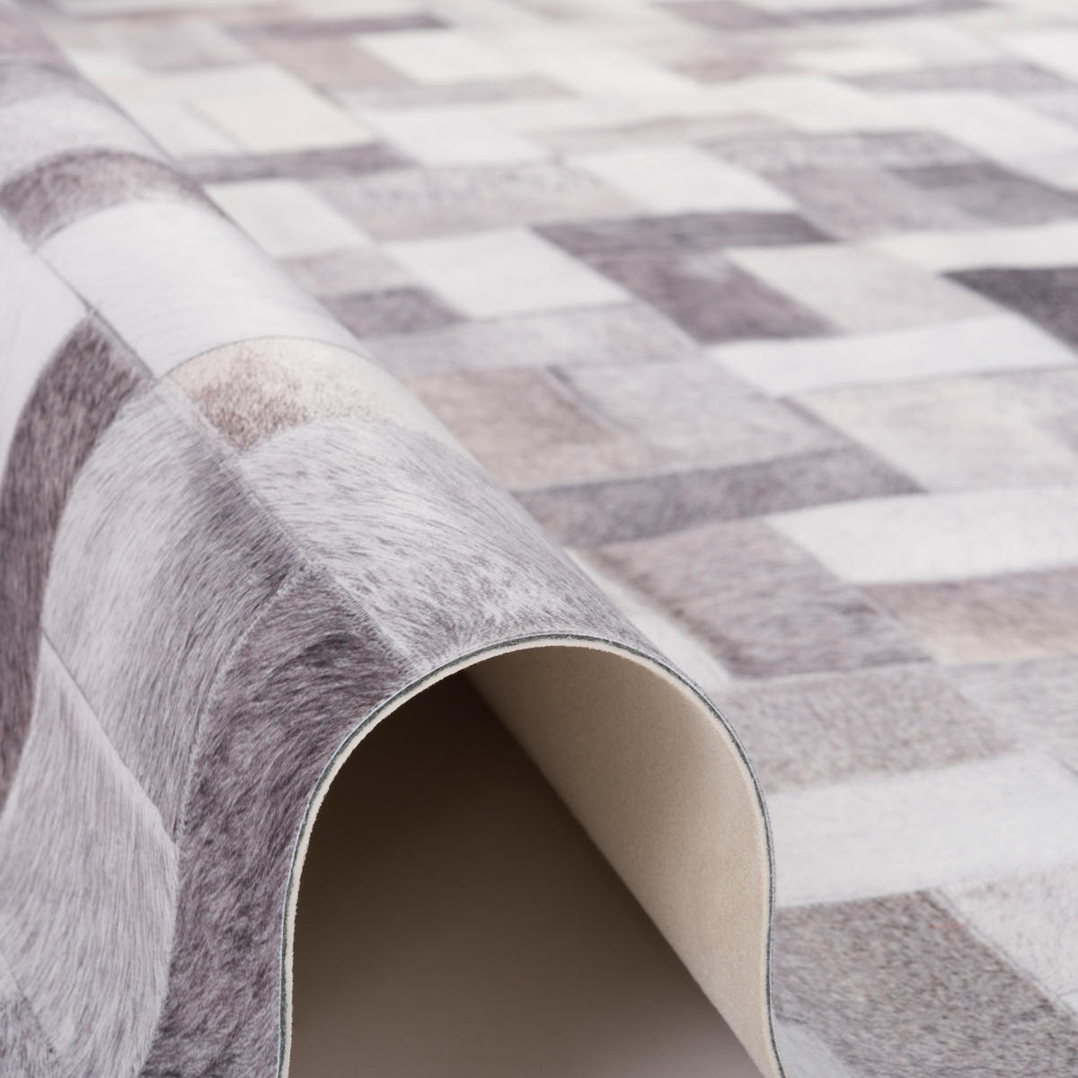 KUNSTFASER PATCHWORK TIERFELL TREND - Beige/Grau, Textil (120/160cm) - Pergamon
