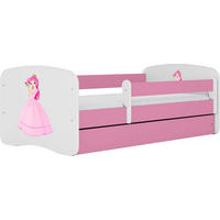 KINDERBETT Emily mit Schublade und Matratze, Rosa 70x140 cm - Altrosa/Rosa, Holzwerkstoff (140/70cm) - WFL GROUP
