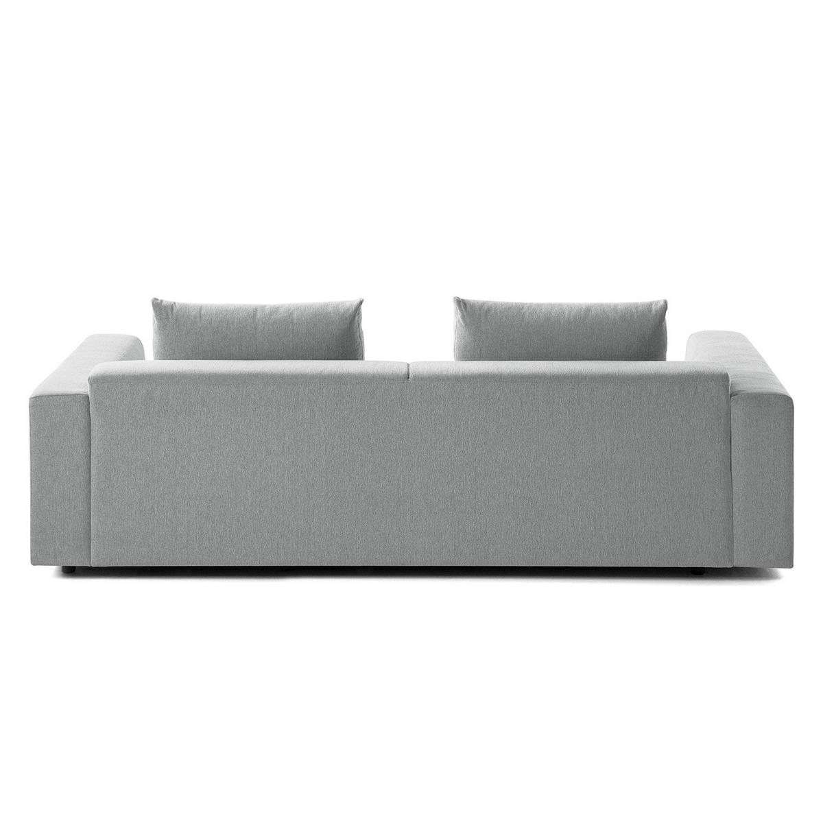 3-SITZER SOFA - Webstoff - Hellgrau/Schwarz, Textil (233/83/100cm) - home24