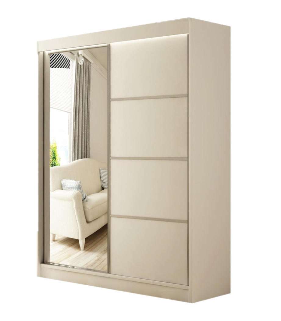 Margaret Hadas24 Schwebetürenschrank Weiß 200x215x61 cm