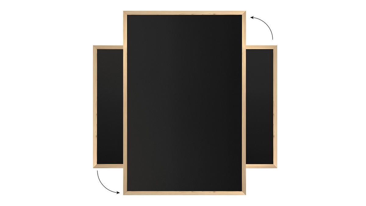 KREIDETAFEL 90x60 cm, ECO-Holzrahmen - Schwarz, Holz (90/60/2cm) - ALLboards