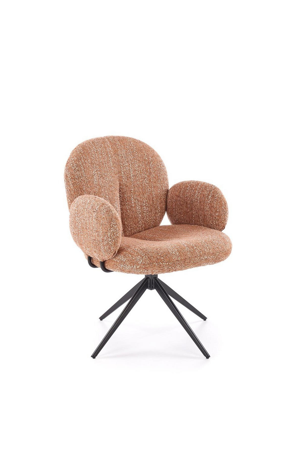 Sessel BERRY 360° gepolstert Rotbraun - Rotbraun, Textil (65/83/64cm) - Lookway