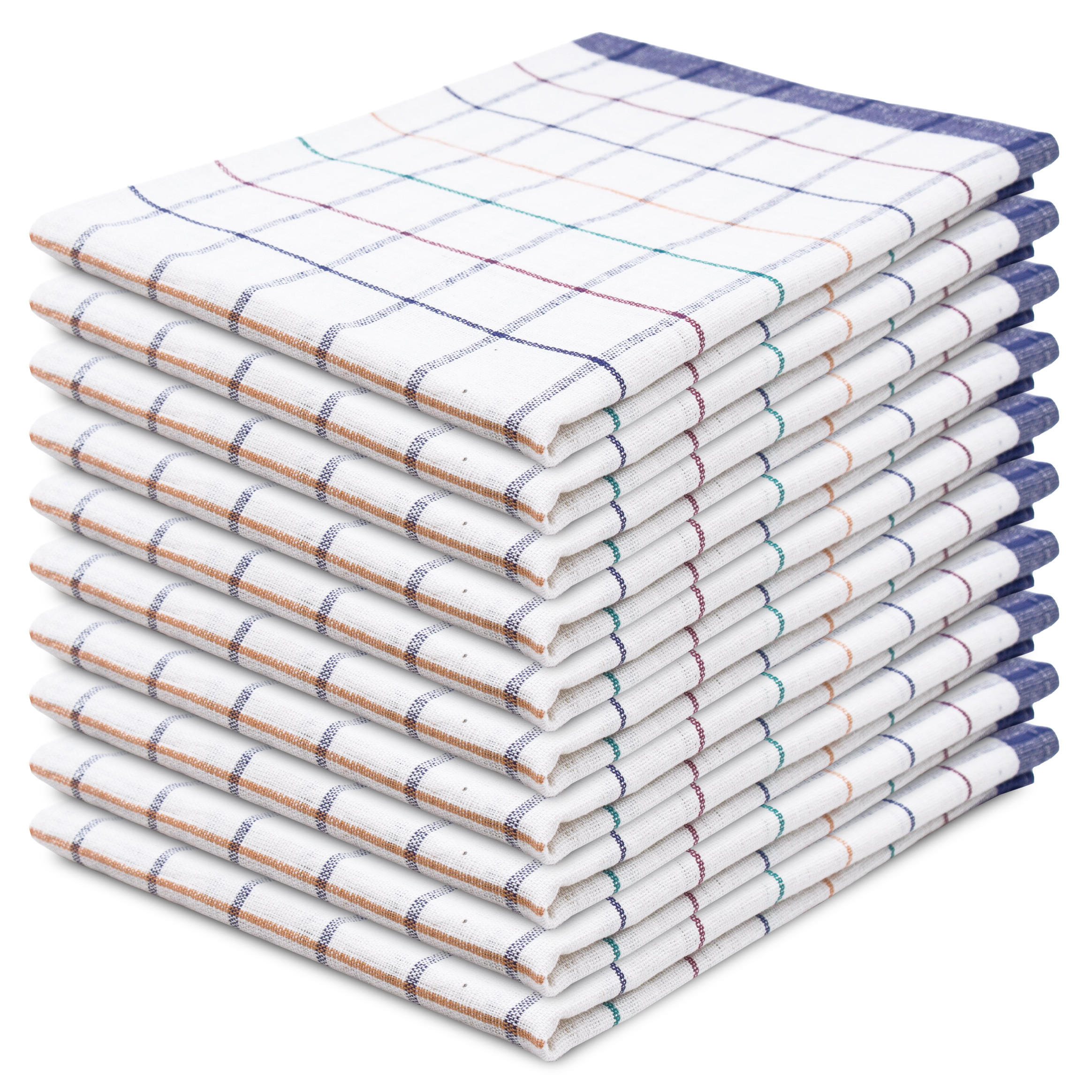 GESCHIRRTÜCHER, 10er-Set, 50x70 cm, 100% Baumwolle, bunt - Blau, Textil (50/70cm) - Zollner