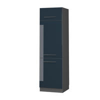 SKŘÍŇKA NA LEDNICI Fame-Line Tmavě modrá s vysokým leskem - antracitová/tmavě modrá, kompozitní dřevo (60/206.8/58.1cm) - Vicco