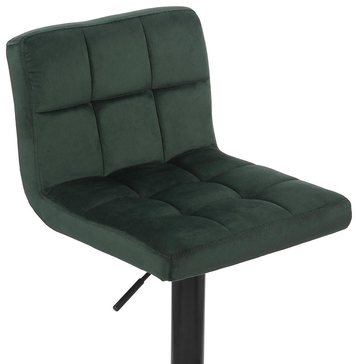 BARHOCKER 4er Set Fenai Samt grün - Schwarz/Grün, Textil/Metall (40/106/40cm) - TPFLiving