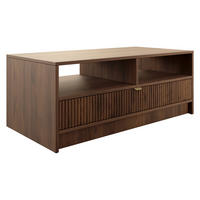 COUCHTISCH Tireno - Goldfarben/Nussbaumfarben, Holzwerkstoff/Metall (50/100/40cm) - MIRJAN24