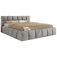 POLSTERBETT NIRA CLASSIC 180/200 - Hellgrau Velvet - Pocket-Matratze - Hellgrau, Textil (180/200cm) - MKS