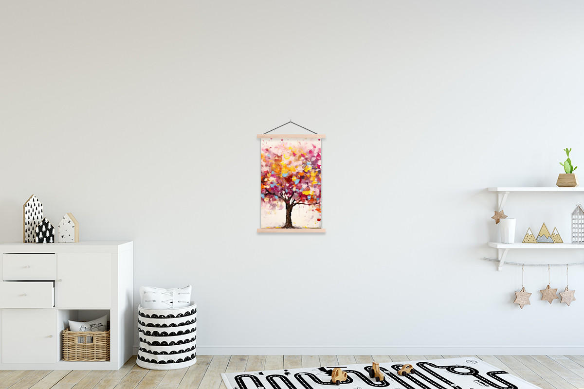 POSTER Aquarell - Baum - Kunst - Abstrakt 40x60 cm - Multicolor, Textil (40/60/0.15cm) - MuchoWow