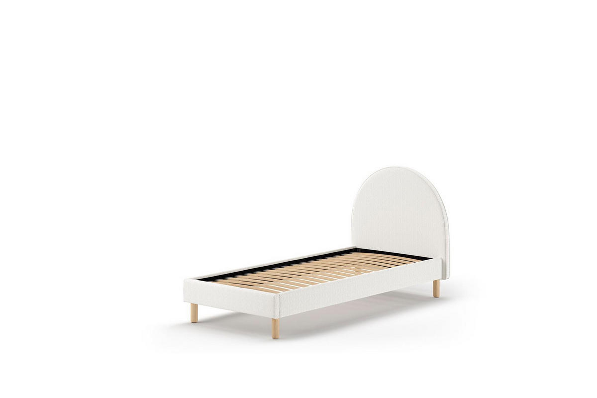 POLSTERBETT Karlotta 97x107x212 aus Holzwerkstoff in Weiß - Weiß, Holzwerkstoff (90/200cm) - 58aufmkessel