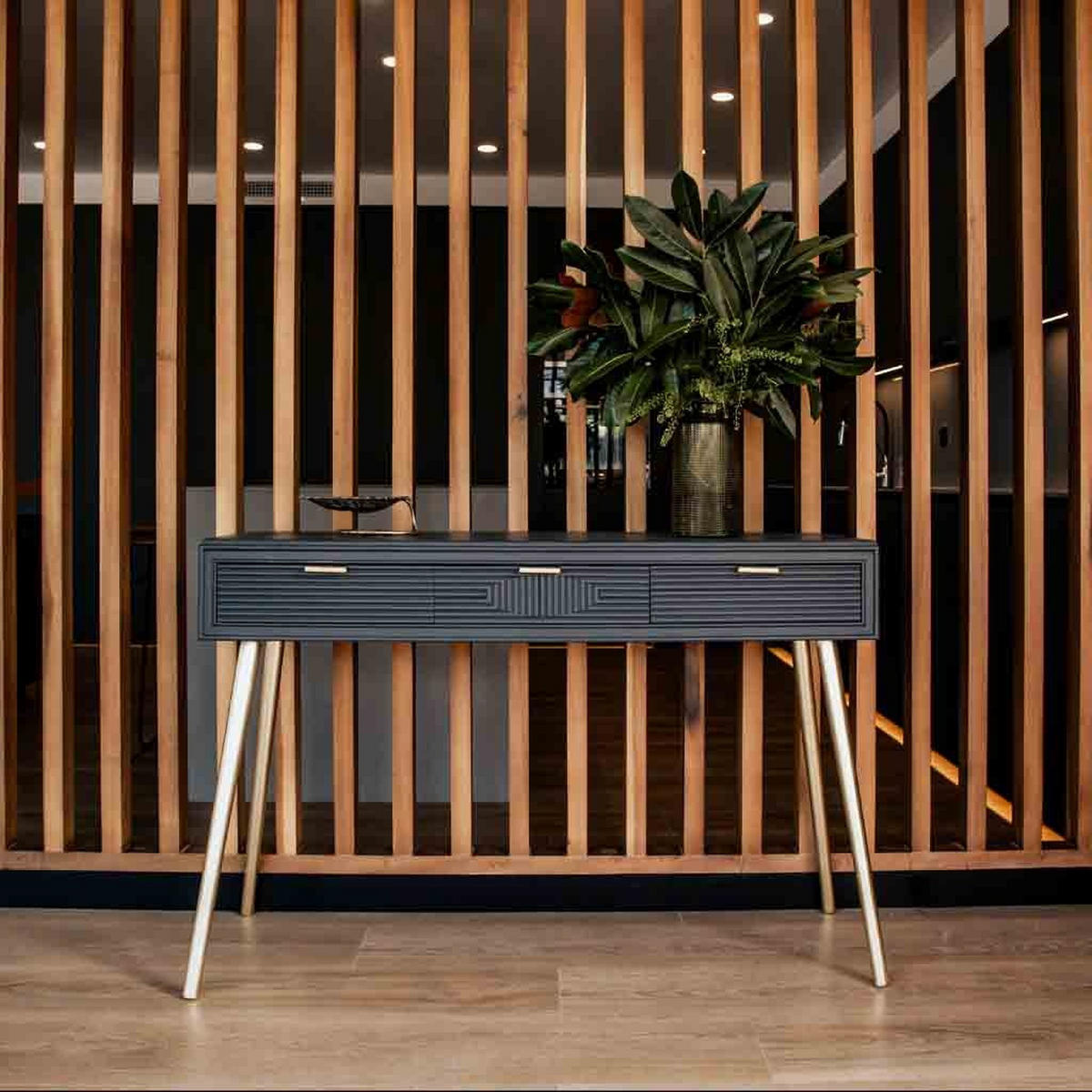 KONSOLENTISCH aus Holz, grau, 120x41x78cm - Grau, Holzwerkstoff (41/120/78cm) - Wanderlust