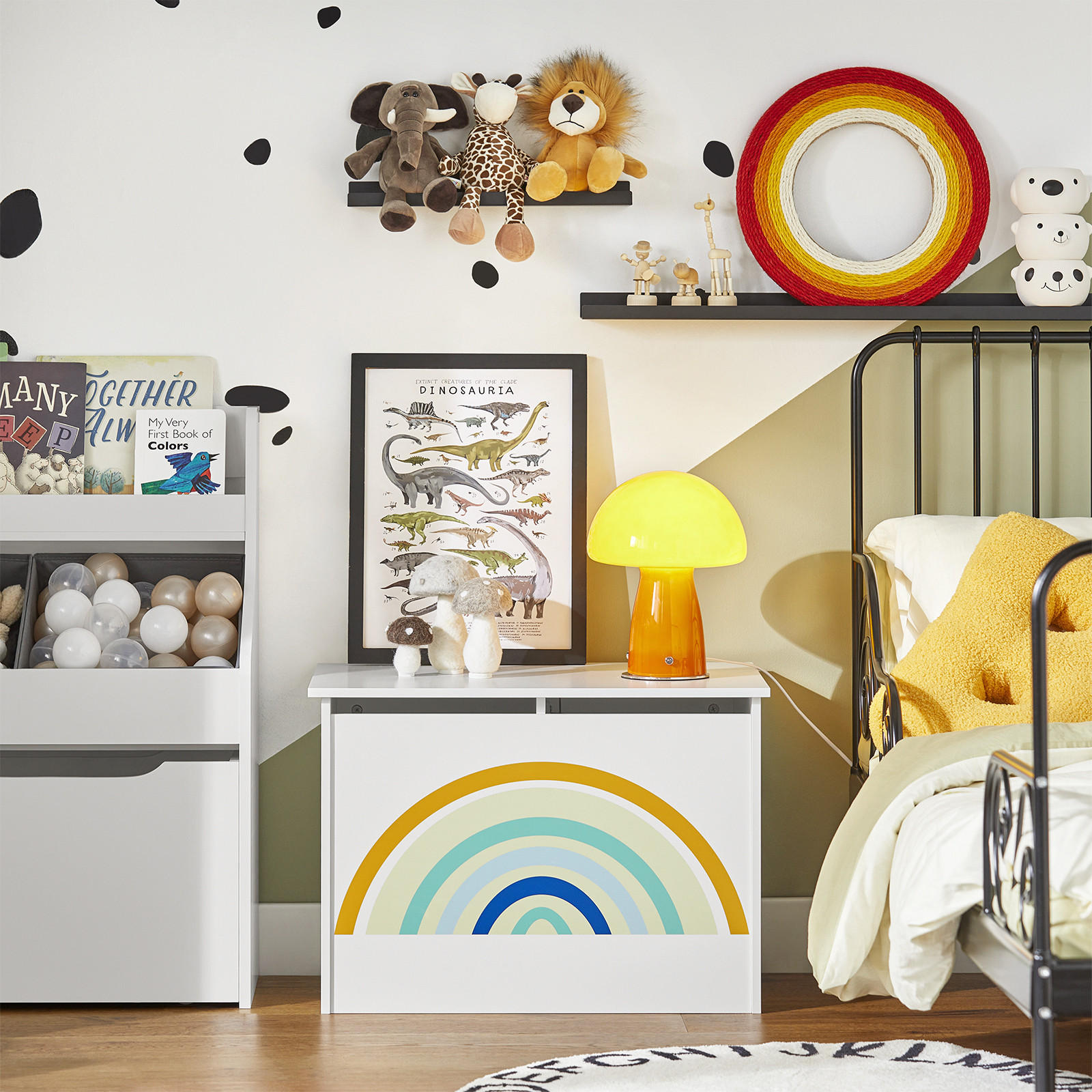 KINDER-SPIELZEUGTRUHE Weiß - Weiß, Holzwerkstoff (62/44/40cm) - SoBuy