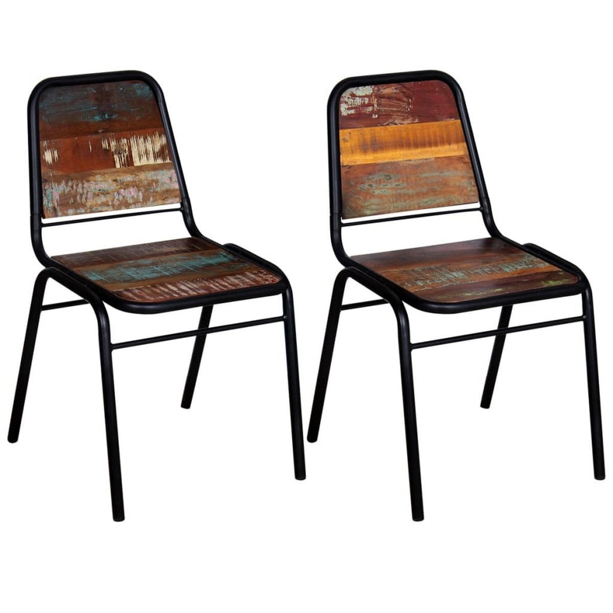 ESSZIMMERSTÜHLE 2 Stk. Altholz Massiv 44*59*84cm - Multicolor, Holz (44/84/59cm) - ZMH