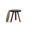 BEISTELLTISCH Batea S mit Tablett - Walnussfarben/Schwarz, Holz (42/42/42cm) - Woodendot