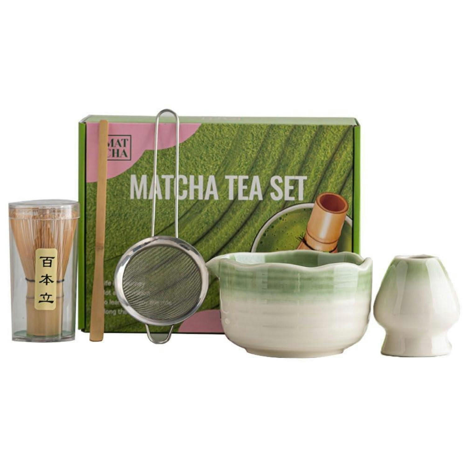 MATCHA Set 5-teiliges Set Wellengrün - Grün, Naturmaterialien (13/8/13cm)