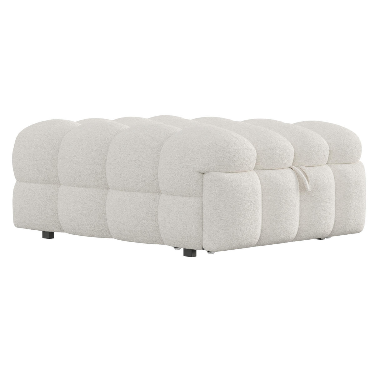 SCHLAFSOFA 2-in-1 aus Teddy-Stoff, ausziehbar, 183/76/42 cm, Beige - Beige, Textil (76/42/183cm) - Redom