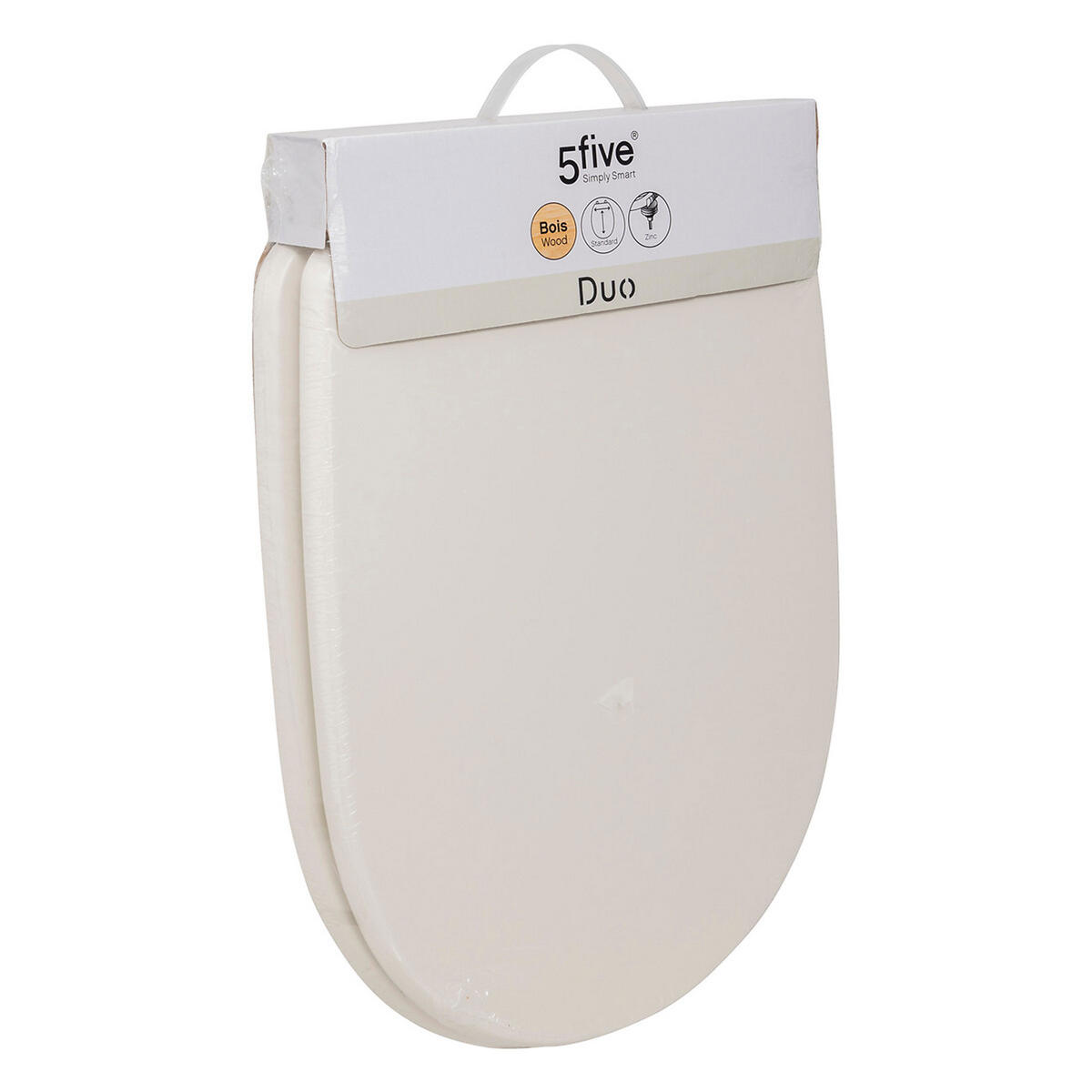 TOILETTENDECKEL Duo, HDF, Beige - Beige, Holzwerkstoff (5.3/47.2/36cm) - 5five Simply Smart