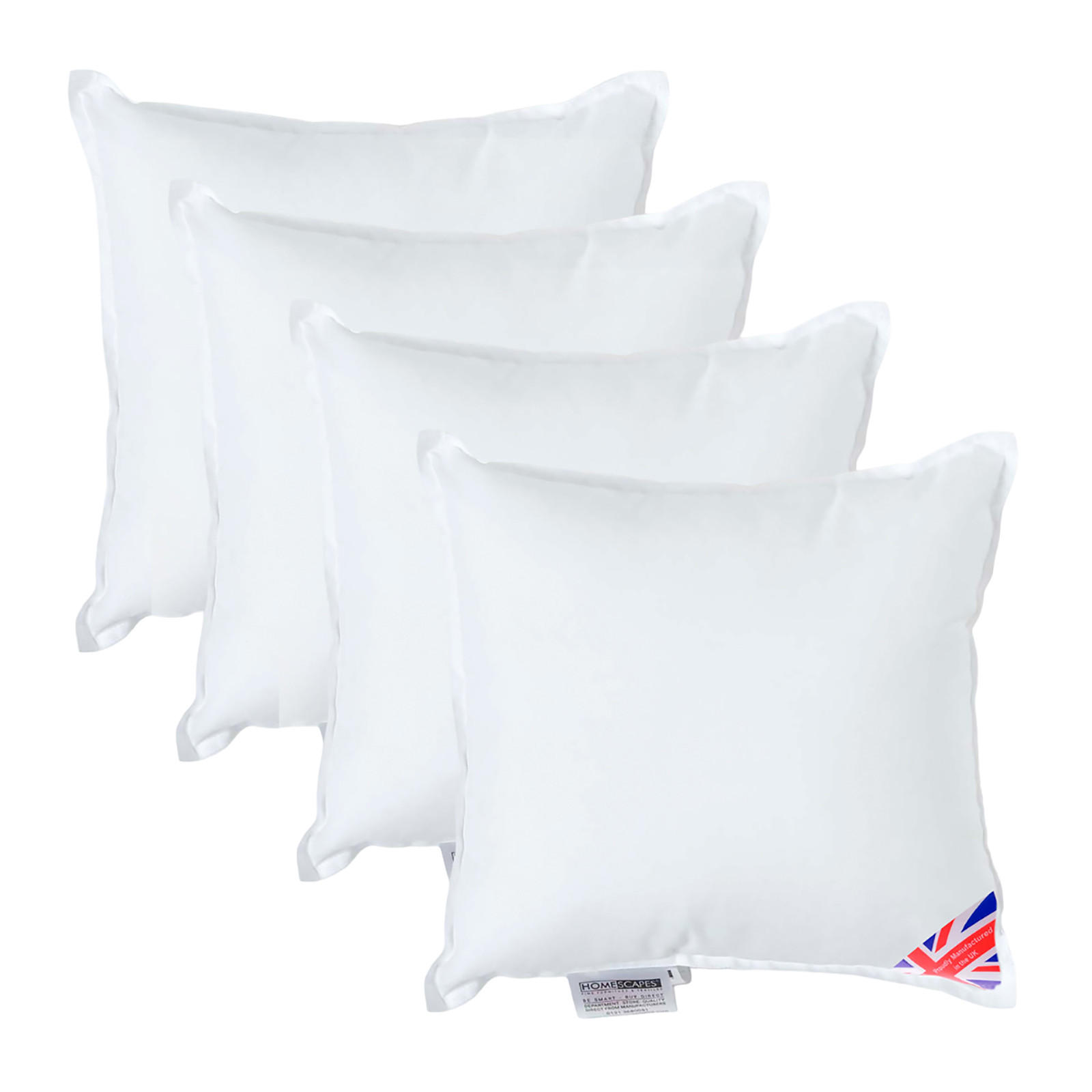 FÜLLKISSEN 4er-Set – 35/35 cm, Super-Mikrofaser - Weiß, Textil (35/35cm) - Homescapes