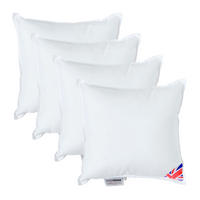 FÜLLKISSEN 4er-Set – 35/35 cm, Super-Mikrofaser - Weiß, Textil (35/35cm) - Homescapes