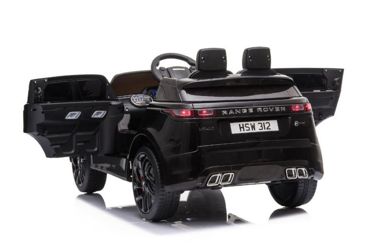 KINDER ELEKTROAUTO Range Rover Velar schwarz EVA-Reifen, LED-Scheinwerfer, Musikfunktion, Batterieanzeige - Schwarz, Kunststoff (108/61/50cm) - Es-Toys