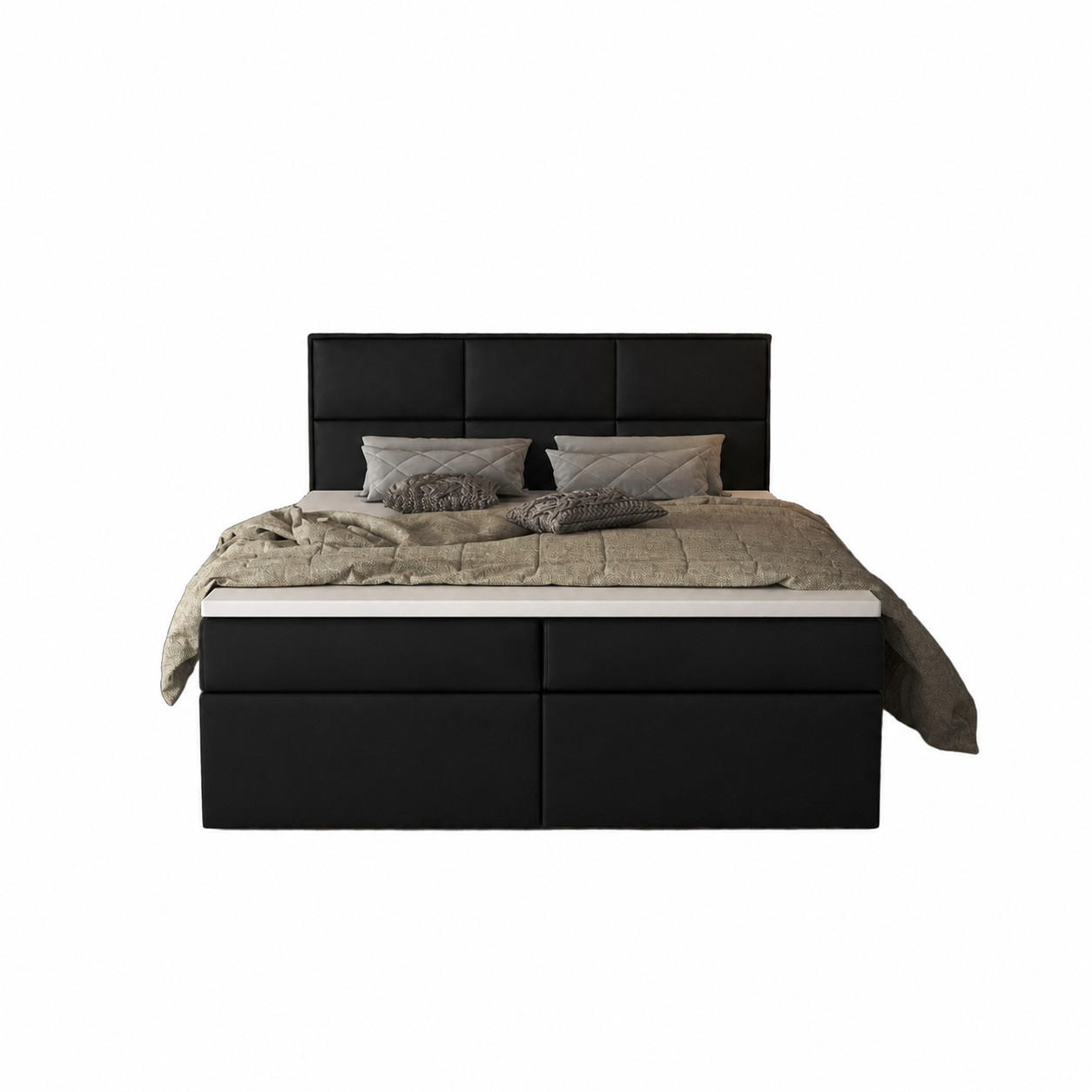B&B Home Boxbett Schwarz 160x200 cm