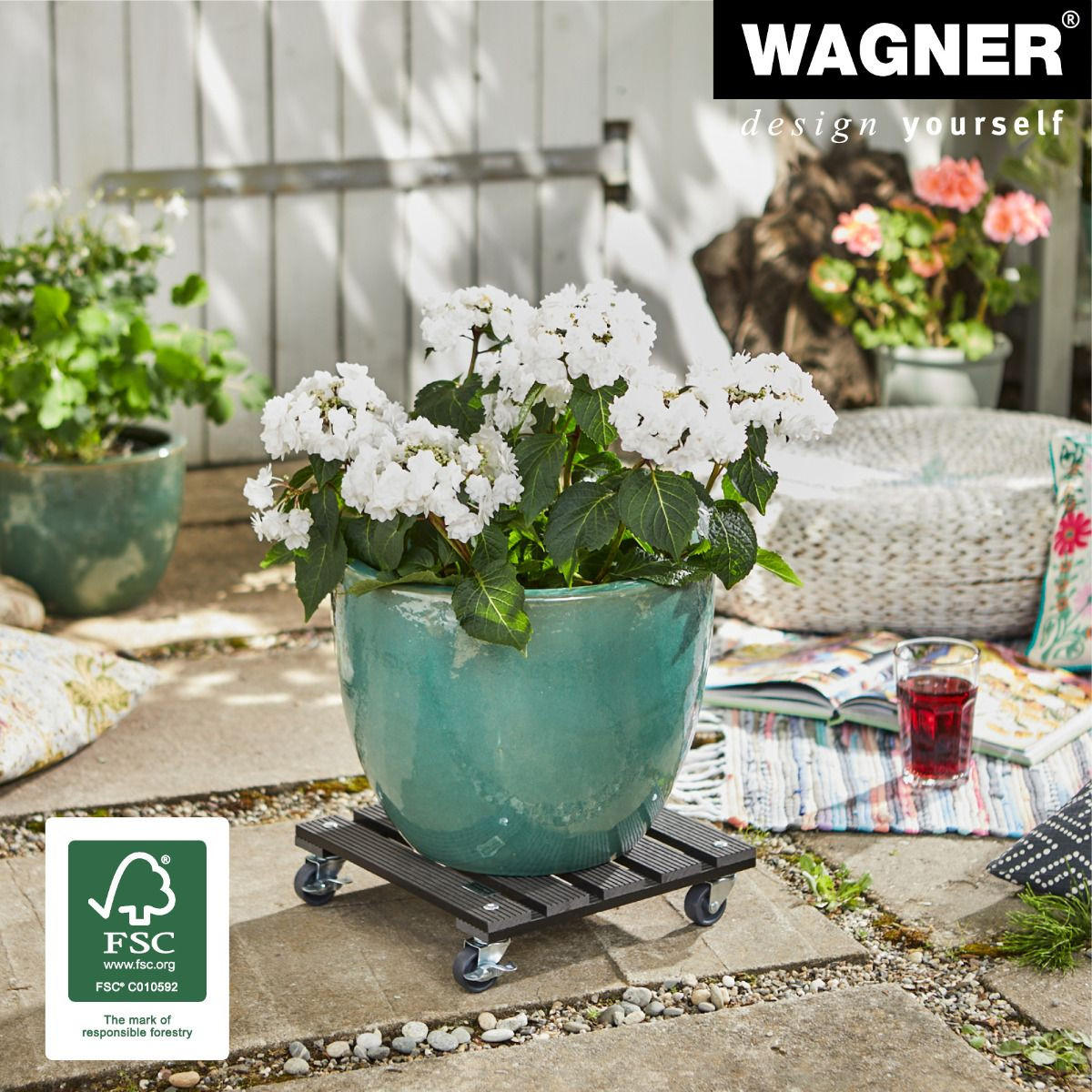 PFLANZENROLLER WPC, grau 0520 - Anthrazit, Kunststoff (41/7.5cm) - WAGNER design yourself