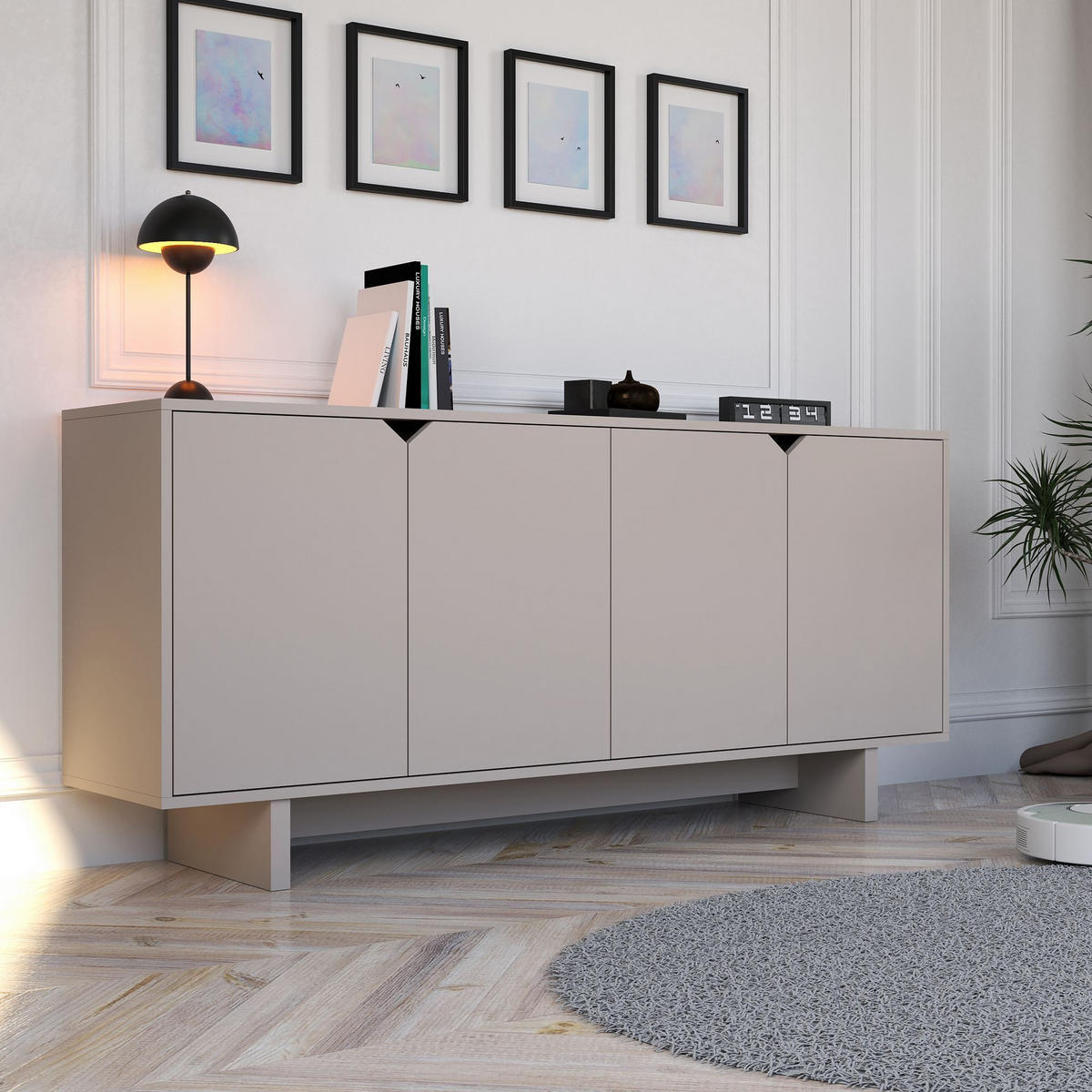 BUFFETSCHRANK oz beige - Beige, Holz (40/81/180cm) - Habitat Garten