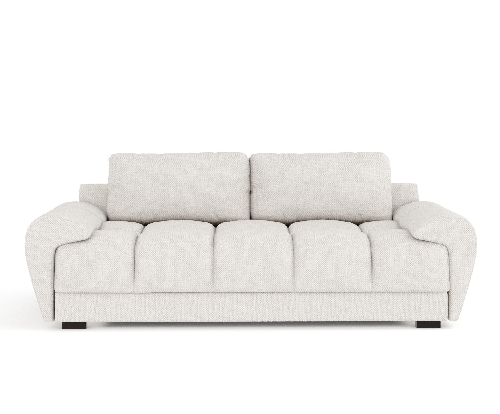 3-SITZER SOFA Peebles Beige Chenille-Stoff - Beige/Schwarz, Holz/Holzwerkstoff (244/90/101cm) - Maison de Reve