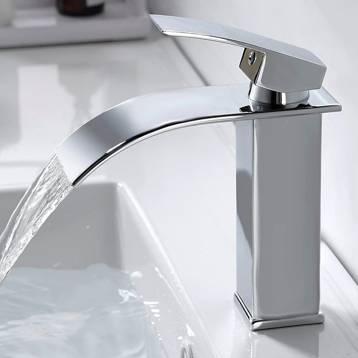 BADEZIMMERARMATUR, 24,5 cm hoch, silber - Silberfarben, Metall (26/7/20cm) - Vallsero