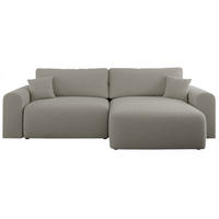 ECKSOFA NELSON Grau Boucle - Schwarz/Grau, Kunststoff/Textil (274/152cm) - MKS