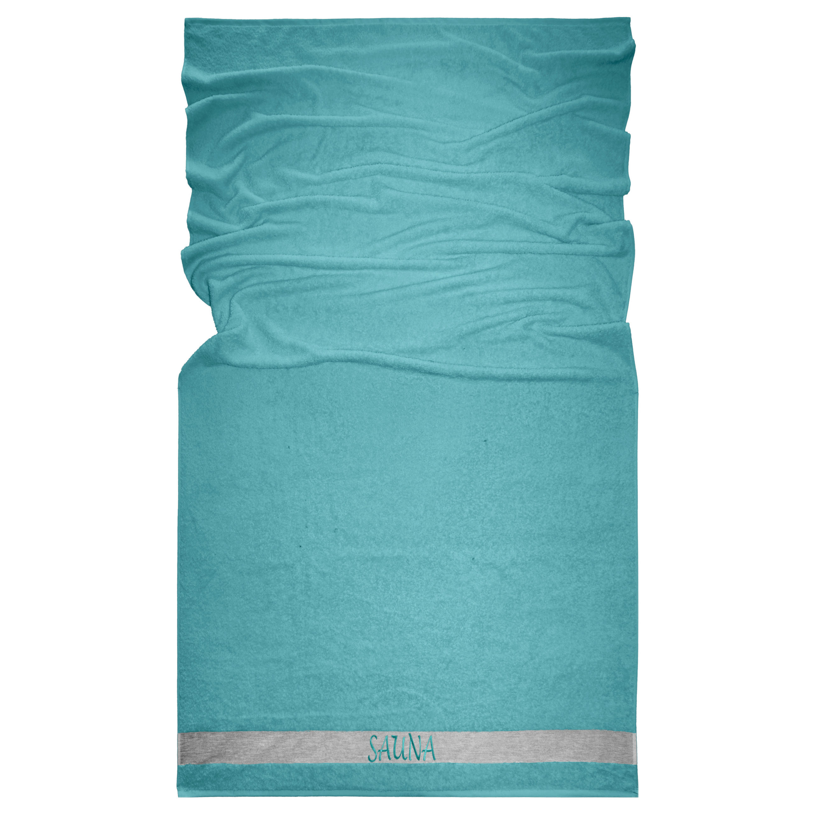 SAUNAHANDTUCH Lima Pfefferminze 100x200 cm - Grün, Naturmaterialien (100/200cm) - Lashuma